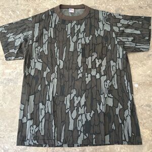 Vintage 90s Trebark Camo Pocket T-Shirt Made USA Large 21x27.5